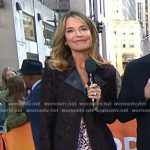 Savannah’s burgundy print leather collar trench coat on Today