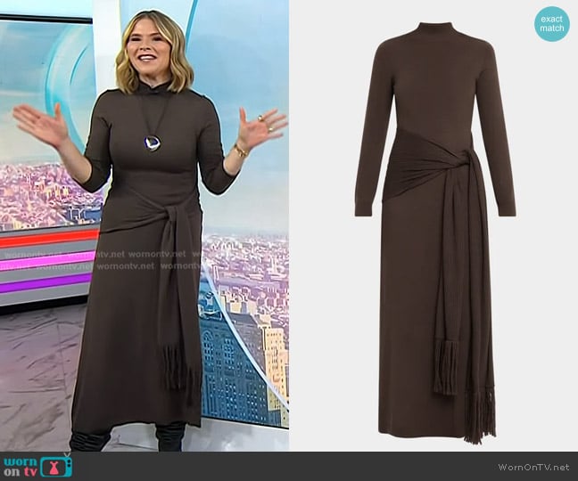 Jenna’s brown tie waist dress on Today