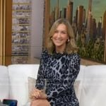 Lara’s blue leopard print dress on Good Morning America