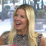 Meredith Sinclair’s leopard sleeveless top on Today