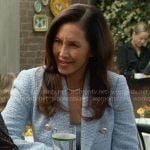 Li’s light blue tweed blazer on The Bold and the Beautiful