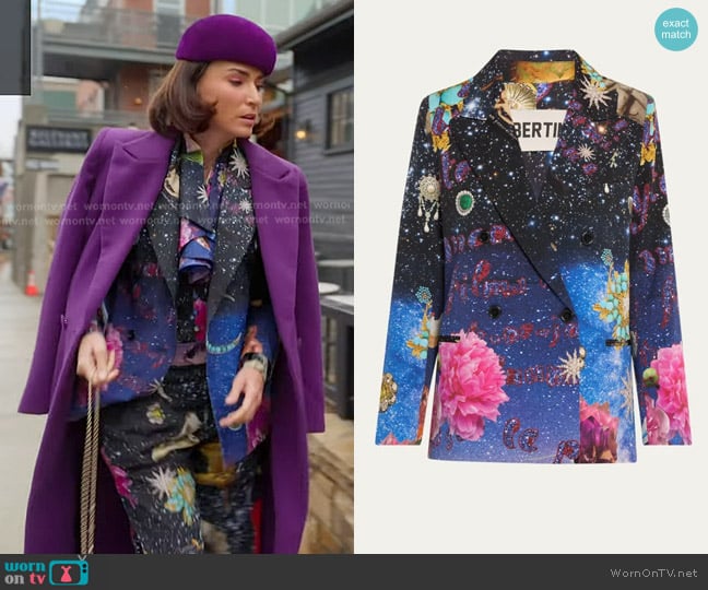 Libertine Starry Night Redux Double-Breasted Jacket worn by Bronwyn Newport on The Real Housewives of Salt Lake City