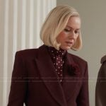 Liberty’s burgundy blazer on Alls Fair