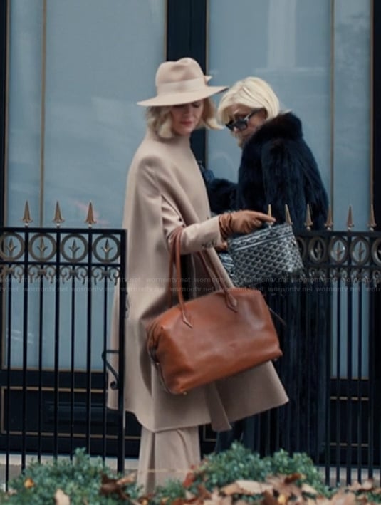 Liberty's brown leather tote bag on Alls Fair