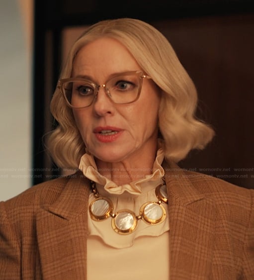 Liberty’s gold necklace on Alls Fair