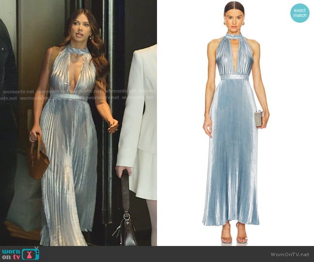 L'Idee Chateau Gown in Polar Shimmer worn by Demi Engemann on The Secret Lives of Mormon Wives