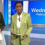 Zinhle’s light green suit on NBC News Daily