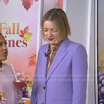 Vanessa Price’s lilac blazer and pants on Today