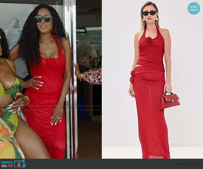 Lioness Soul Mate Halter Top worn by Stacey Rusch on The Real Housewives of Potomac