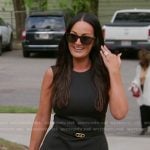 Lisa’s black belted dress on The Real Housewives of Salt Lake City