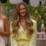 Lisa’s yellow satin mini dress on Selling the OC