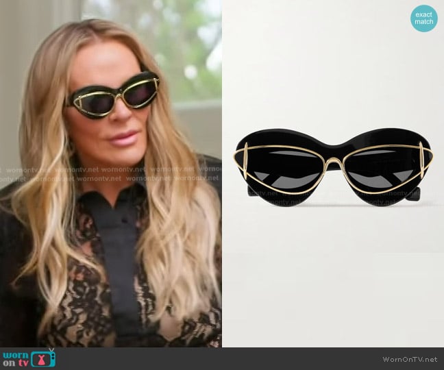 Loewe Double-frame cat-eye Sunglasses worn by Heather Gay on The Real Housewives of Salt Lake City