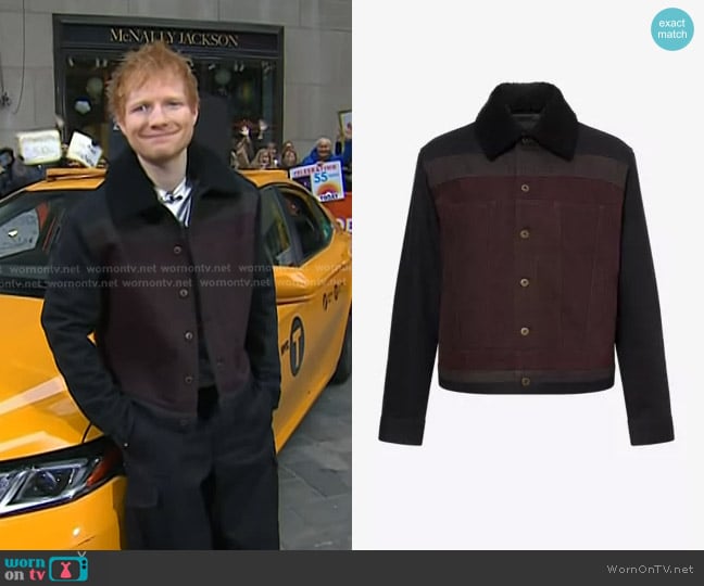 Ed Sheeran’s colorblock denim jacket on Today Ed Sheeran’s colorblock denim jacket on Today