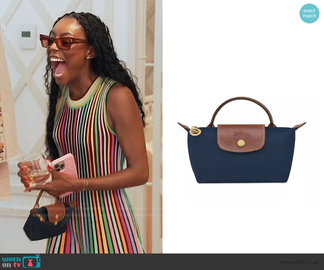 Longchamp Le Pliage Original Mini Pouch worn by Venita Aspen on Southern Charm