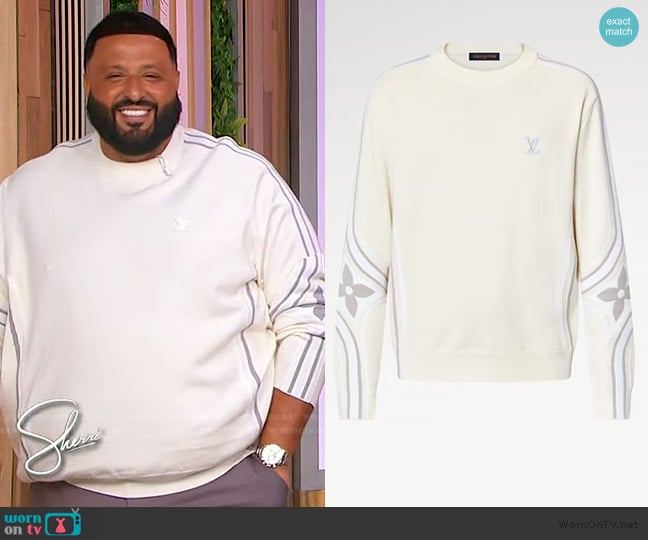 Louis Vuitton Graphic Knitted Crewneck worn by DJ Khaled on Sherri