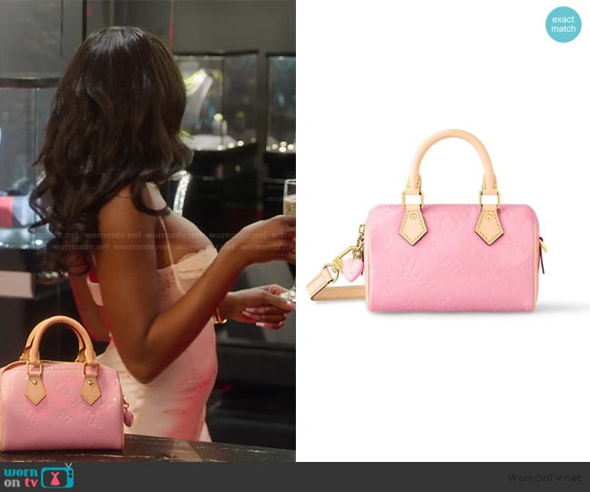 Louis Vuitton Nano Speedy worn by Chelsea Lazkani on Selling Sunset