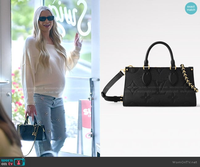 Louis Vuitton OnTheGo East West Bag worn by Mayci Neeley on The Secret Lives of Mormon Wives