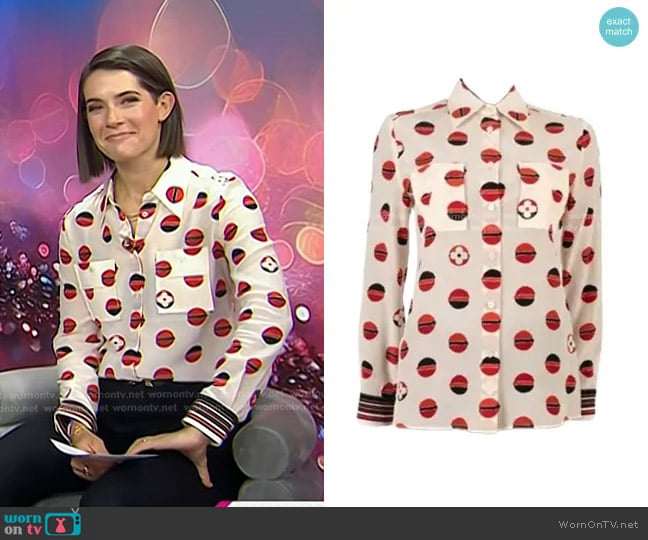 Louis Vuitton Printed Silk Blouse
