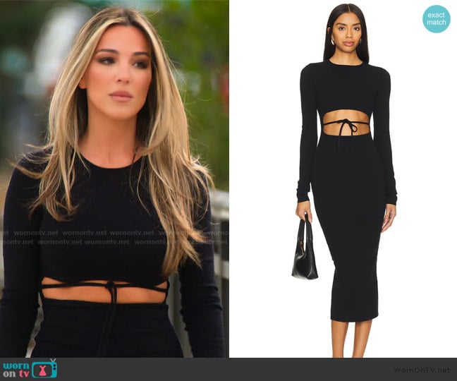 LPA Romona Knit Midi Dress worn by Alex Halll (Alex Hall) on Selling the OC