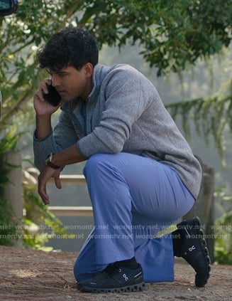 Lucas's black sneakers on Greys Anatomy