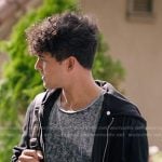 Lucas’s black hooded jacket on Greys Anatomy