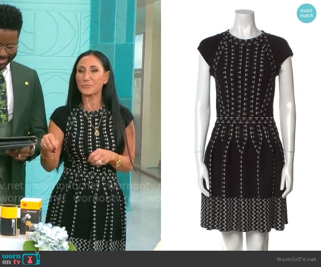 M Missoni Printed Mini Dress worn by Elizabeth Werner on CBS Mornings