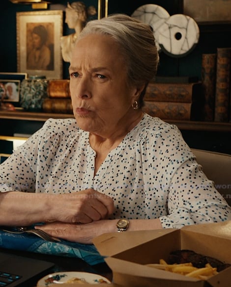 Madeline's white spotted blouse on Matlock