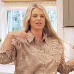 Madison’s brown gingham check top and short set on Southern Charm