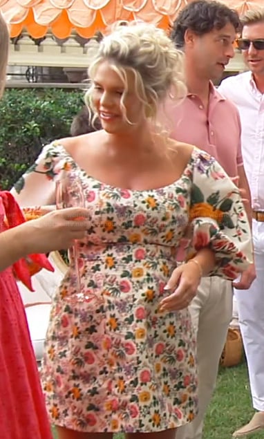 Madison's white floral print dress on Southern Charm