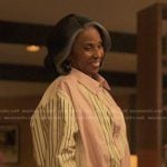 Mama Lu’s mixed stripe blouse on Reasonable Doubt