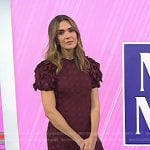 Mandy Moore’s burgundy embroidered dress on Today