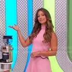 Manuela’s pink scalloped top and skirt set on The Price is Right