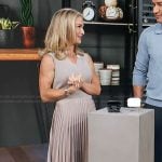 Maria Provenzano’s ribbed v-neck dress on Access Hollywood