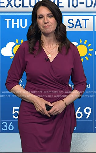 Maria's purple wrap dress on Today