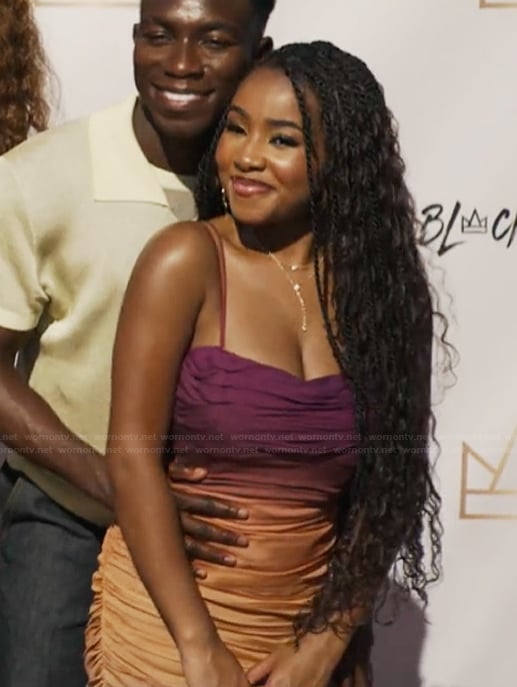 Marisa's ombre drape mini dress on Bel-Air