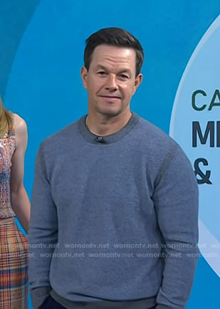 Mark Wahlberg’s blue sweater on Today