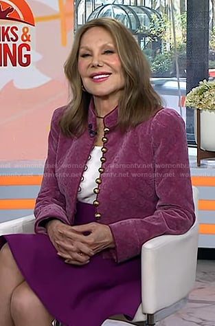 Marlo Thomas’s pink velvet jacket on Today