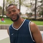 Lou’s blue basketball tank top on Bel-Air