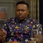 Marty’s floral and fruit print shirt on The Neighborhood