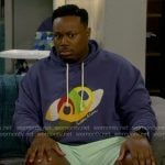 Marty’s colorful applique hoodie on The Neighborhood