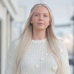 Mayci’s white floral sweater on The Secret Lives of Mormon Wives