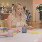 Mayci’s beige sleeveless dress on The Secret Lives of Mormon Wives