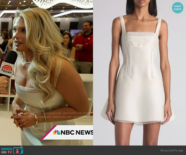 McQueen  Corset Silk Minidress in Chalk worn by Madison LeCroy on Today