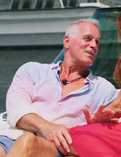 Mel’s ombre button down shirt on The Golden Bachelor