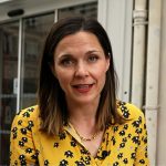 Maggie’s yellow floral shirtdress on Good Morning America