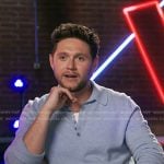 Niall’s light blue polo sweater on The Voice