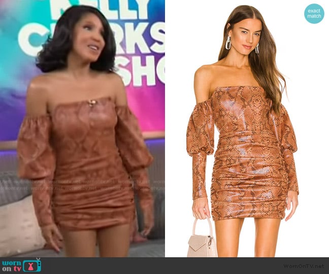 Michael Costello x REVOLVE Hudson Mini Dress worn by Toni Braxton on The Kelly Clarkson Show