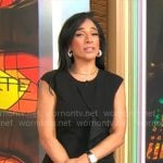 Michelle Miller's black front ruffle dress on CBS Mornings