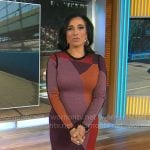 Michelle Miller’s colorblock dress on CBS Mornings