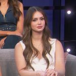 Mikayla’s white lace trim dress on The Secret Lives of Mormon Wives